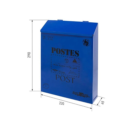 Ящик почтовый Аллюр №3010 синий купить в СОМ