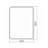 Зеркало Azario Esterna Raggio, 600 х800 мм, влагостойкое, с подсветкой купить в СОМ