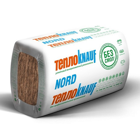 Плита минеральная KNAUF НОРД Аквастатик TS033 1230x610x100, 6 шт в упаковке купить в СОМ