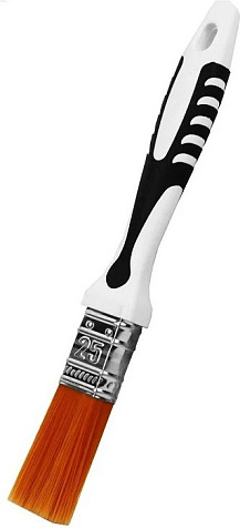 Кисть плоская Black White, ультрамягкая синтетическая щетина, 25 мм купить в СОМ