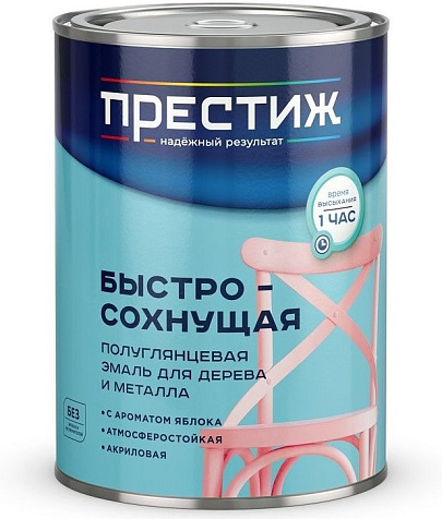 Эмаль акриловая Престиж, полуглянцевая, голубая, 0.9 кг купить в СОМ