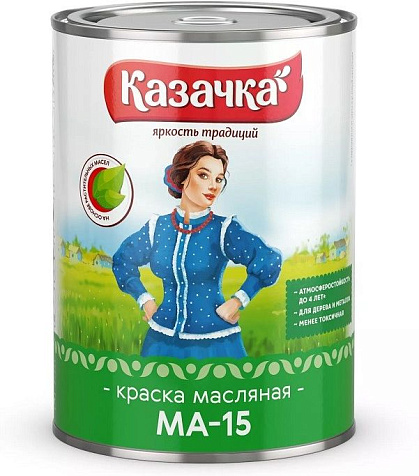 Краска масляная МА-15 Казачка, зеленая, 0.9 кг купить в СОМ