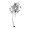 Лейка для душа Tokito TOK-MIZU-1020BL, 3 режима, черный купить в СОМ