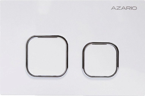 Кнопка для инсталляции Azario AZ-ABS-002-W, белый глянец квадратная купить в СОМ