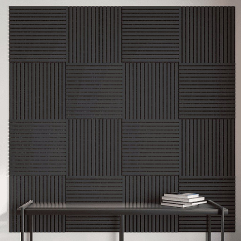 Панель МДФ Акустическая Comfort De Luxe Black Lead 600х600х9 мм купить в СОМ
