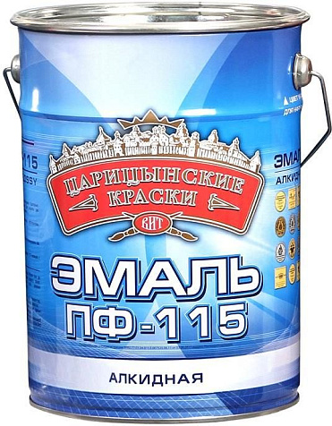 Эмаль ПФ-115 Царицынские краски, черный, 10 кг купить в СОМ