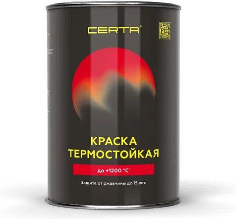 Эмаль термостойкая  (+400°C) Certа, желтая, 0.8 кг купить в СОМ