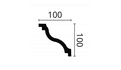 Плинтус потолочный SL Nomastyl NMC 100х100 купить в СОМ