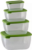 Контейнер для СВЧ Лайт 4шт 0.46л, 0.95л, 1.5л, 2.5л купить в СОМ