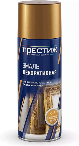 Эмаль-аэрозоль универсальная декоративная ПРЕСТИЖ металлик серебро 520 мл купить в СОМ